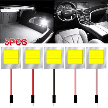 

5 X Car Festoon T10 BA9S White LED 48SMD Panel Interior Dome Map Light Bulb Lamp