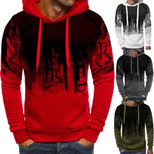 

Men's Hoodies Casual Camouflage Sweatshirt Long Sleeve Hooded Pullover Autumn and Winter Warm Hoodie Male Fashion Clothing