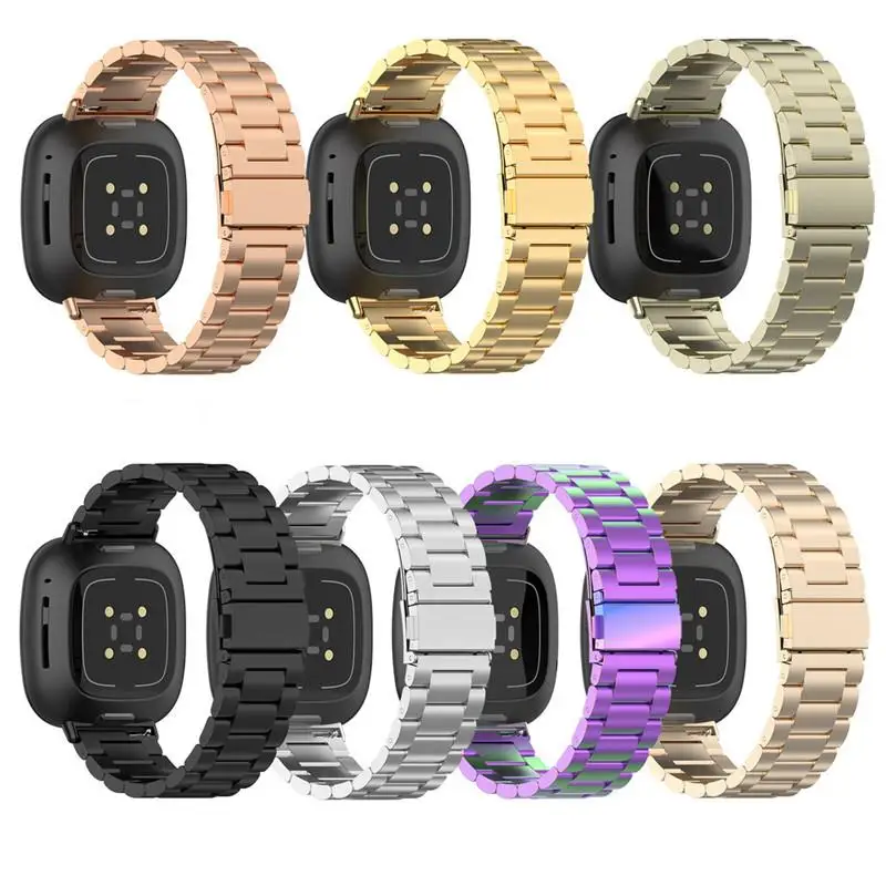 Cinturino Ricambio Fitbit Regolabile YASPARK Compatible Avec Fitbit Versa 4/Fitbit Versa 3/Fitbit Sense 2, Bracelet Métallique En Fitbit Charge 5 Cinturino