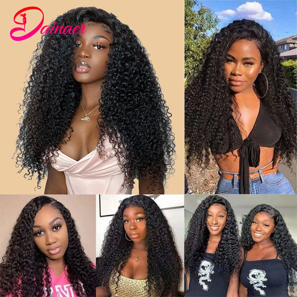 Peruvian Afro Kinky Curly Bundles Human Hair Weave Bundles 8-30Inch Natural Color Remy Hair Extensions 3/4 PCS Human
