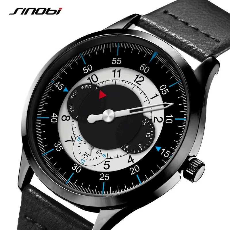 

SINOBI Men Watch 2019 Top Luxury Brand Man Creative Business Quartz Wrist Watches Men Male Clock Sport Watch For Men Wristwatch