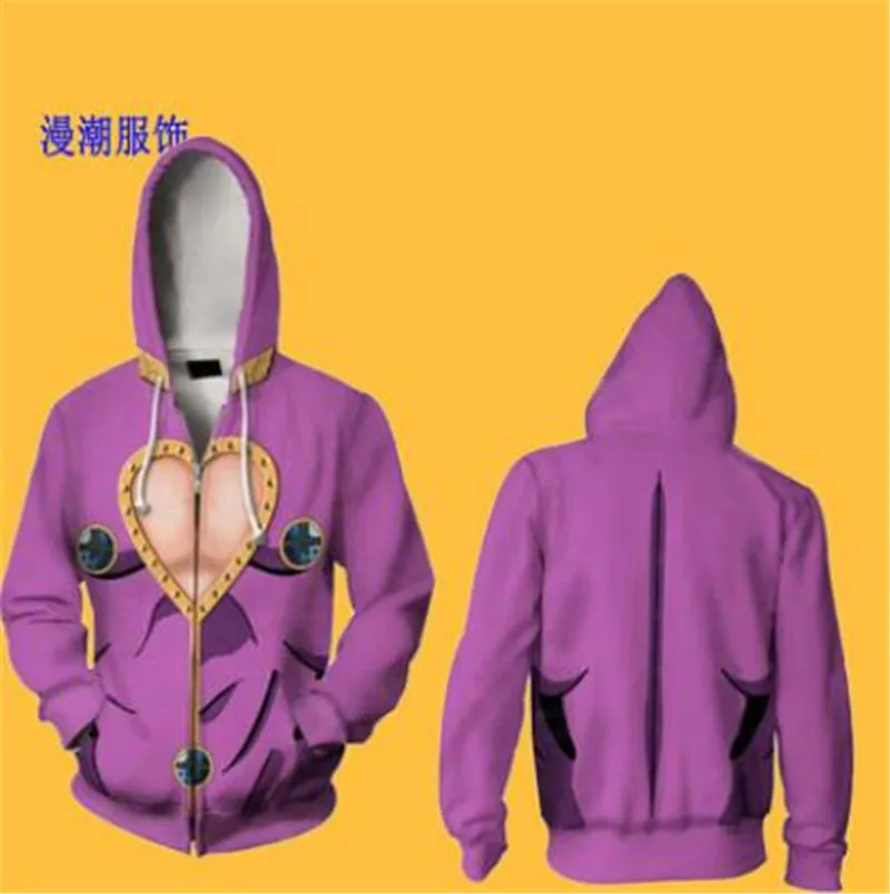 D JoJo's Bizarre Adventure Bucciarati Giorno Giovanna Mista Cosplay Clothes Hoodie Cap Limited Hot N - Цвет: D