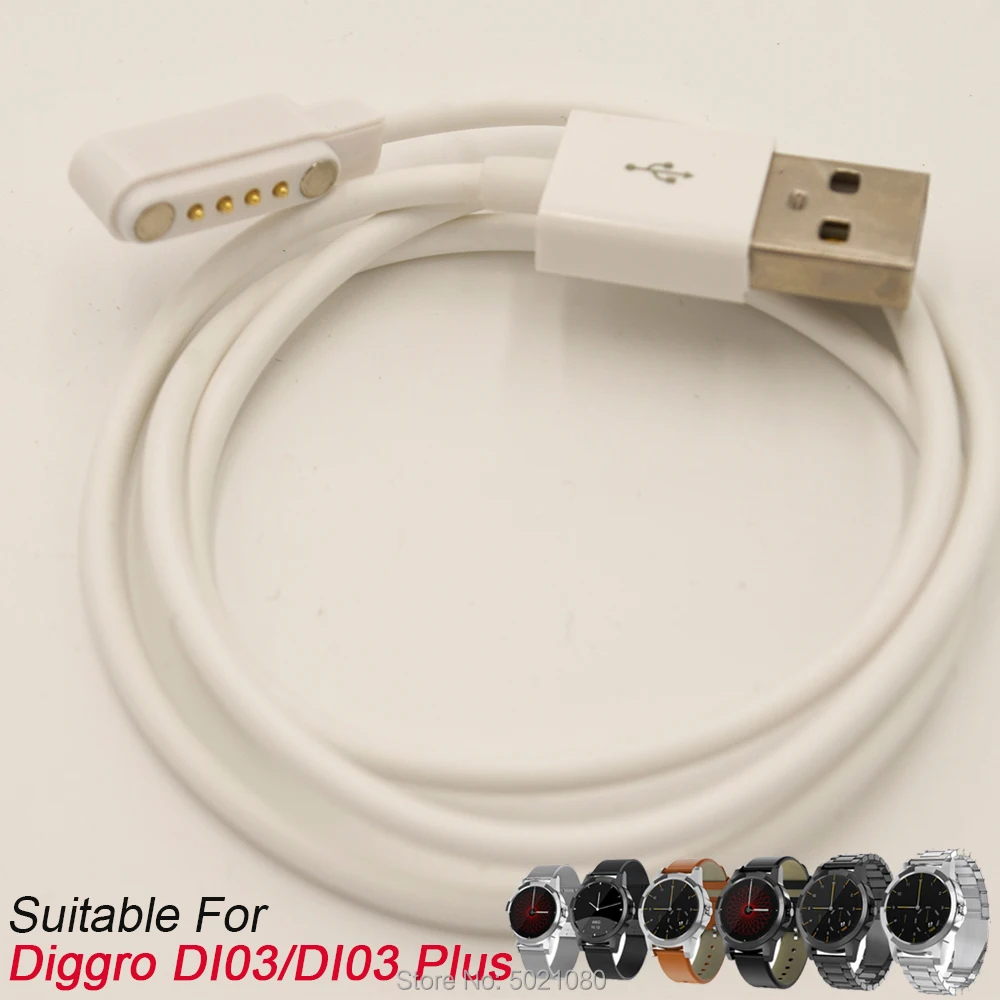 

Cable For Diggro DI03/DI03 PLUS Smart Watch Charging Cable Port Backup 4pin Magnetic USB Power Cable Magnetic USB Charging Cable