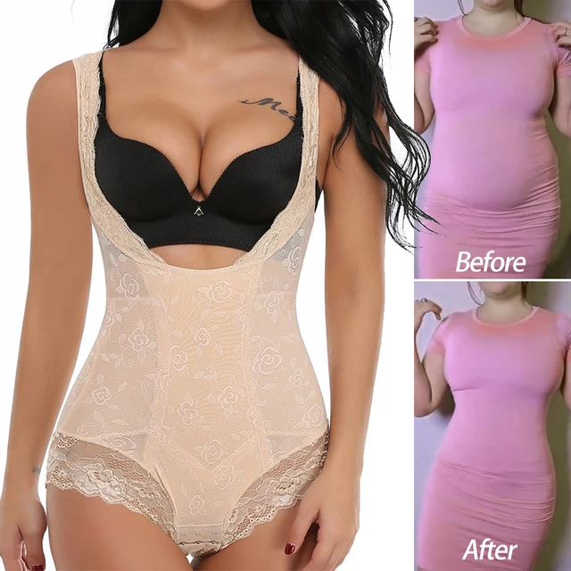 Moldeador de cintura para mujer, ropa interior adelgazante sin costuras,  moldeador de cuerpo completo, Control firme, faja posparto - AliExpress