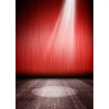 

Red Curatain Stage Light Vinyl Cloth Backgrounds Photography Photo Backdrops Photographic Photocall for Music Rock Drama Prom