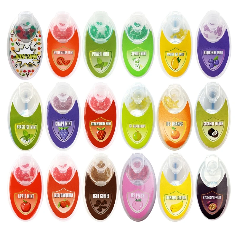 T84E 200 Pcs Mix Fruit Flavor Menthol Capsule Mint Beads Explosion Pops Cigarette Filter Brush Ball for Smoking Holder | Дом и сад
