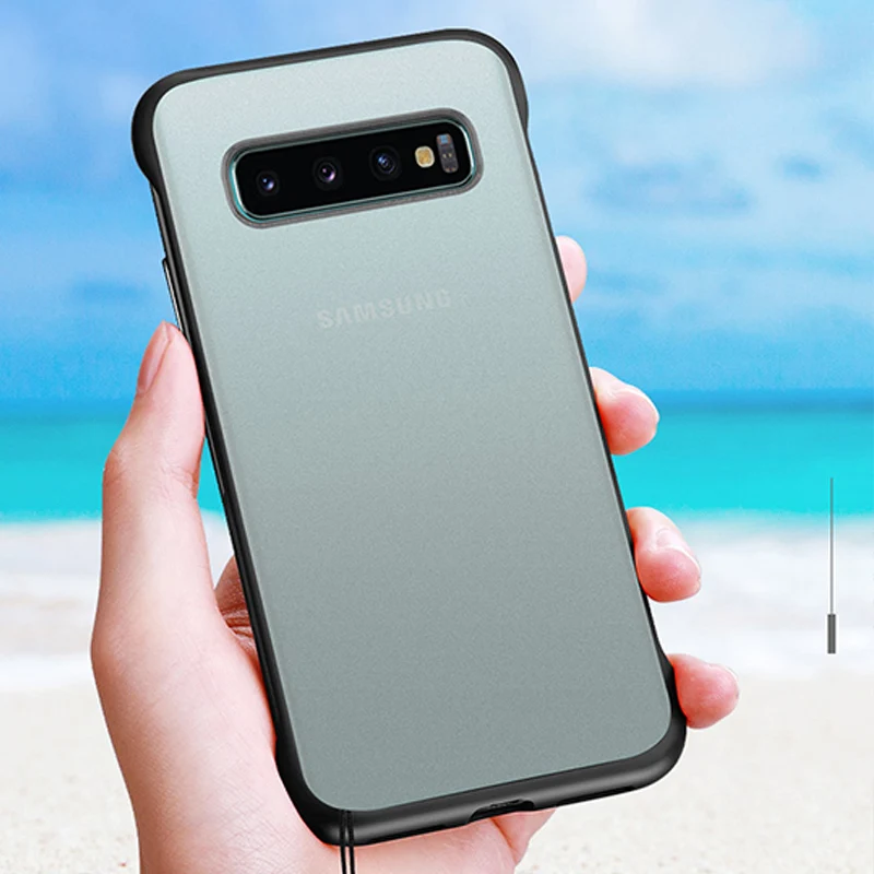 Frameless Transparent Matte Hard Phone Case For Samsung S10E S10 Plus Case S10E S10 Plus Back Cover 2 In 1 With Ring Lanyard Frameless Transparent Matte Hard Phone Case For Samsung S10E S10 Plus Case S10E S10 Plus Back Cover 2 In 1 With Ring Lanyard