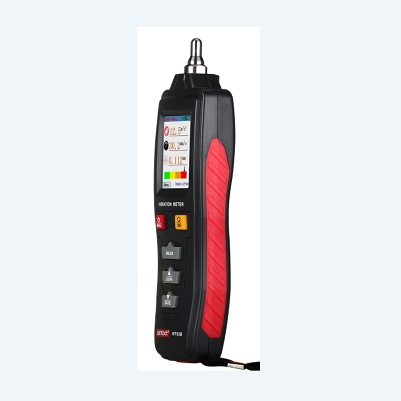 WT63B Vibration Analyzer Color LCD Digital Vibration Meter Rotate Acceleration Velocity Displacement High Low Frequency Tester 5