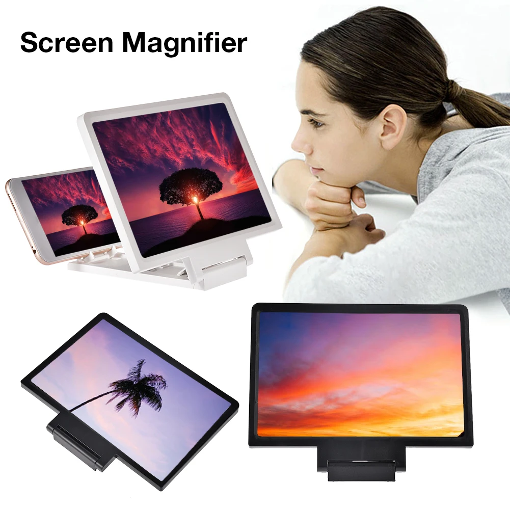 3D Screen Amplifier Mobile Phone Magnifying HD Stand For Video Folding Screen Enlarged Eyes Protection Holder Folding Stand