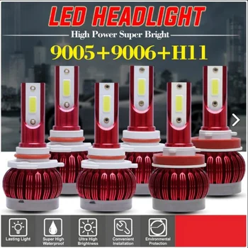 

CARCTR Combo 9005+9006+H11 LED Headlight Hi/Low Beam Bulb Kit 6000K Fog Light Sets 330W 66000LM 9005 9006 H11 Led Set