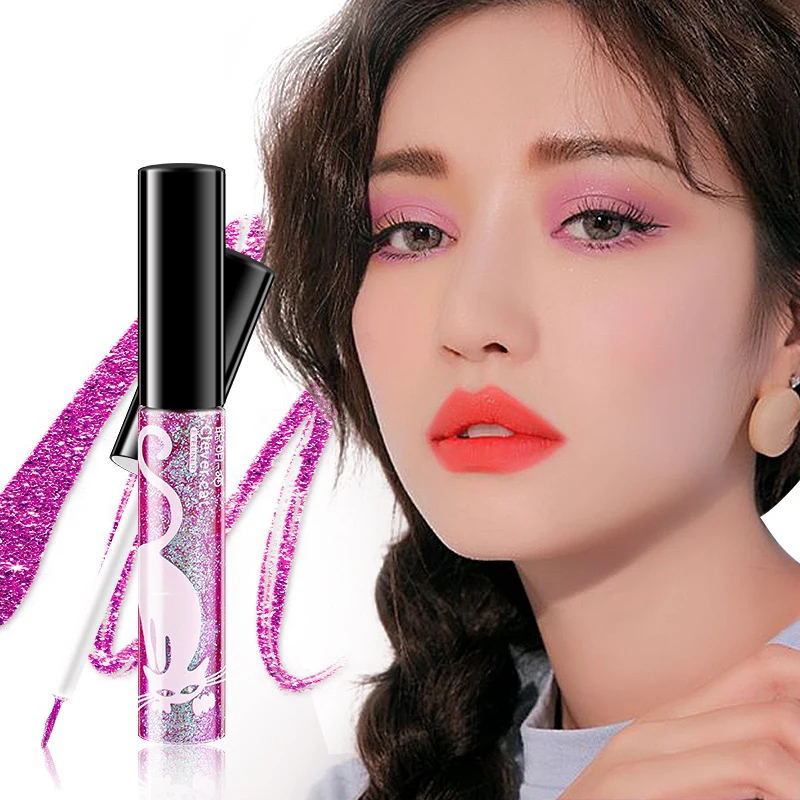 

ZHENDUO Shiny Diamond Pearl Waterproof Eyeliner Eyeshadow (2 in 1) Long Lasting liquid eyeshadow pencil eye makeup