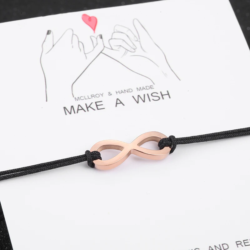 bracelet infini adulte noir