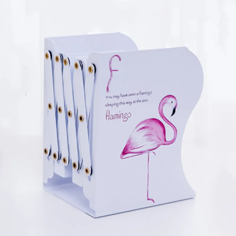 Creative metal Retractable book stand holder simple storage bookshelf table folding book block Student Gifts Stationery Supplies