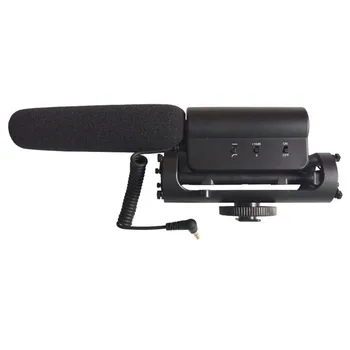 

Condenser Black Video Recording Portable Microphone Photography Universal Interview Vlogging Shockproof For Nikon DSLR Camera