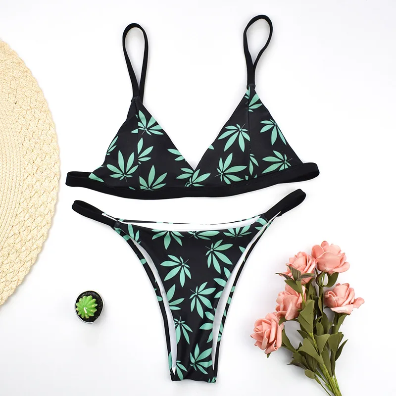 Print Sexy Bikinis Set Swimwear Women Swimsuit Push Up Biquini Feminino Micro Bikini 2020 Mini Bathing Suit Low Waist Beachwear