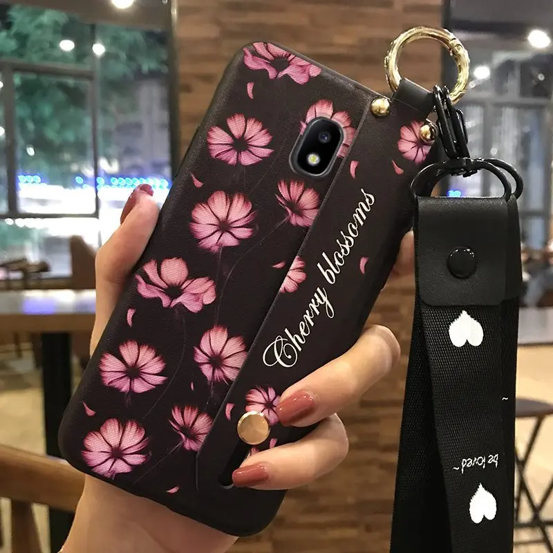 Чехол с ремешком на запястье для Samsung Galaxy J3 J4 J5 J6 J7 J8 A5 A6 A7 A8 Plus A9 2018 2017|Бамперы| |