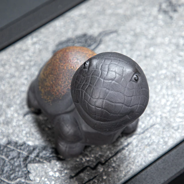 Ceramic Aranyos Teknős Tea Háziállatok És Kicsi A Dekorációk, Hogy Elkerüljék Gonosz Szellemeket - Image 3