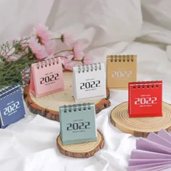 Mini calendrier de bureau chinois simple et créatif, bobine de couleur Pure, calendrier, décoration de bureau, livre de plans, papeterie mignonne, nouveauté 2022 