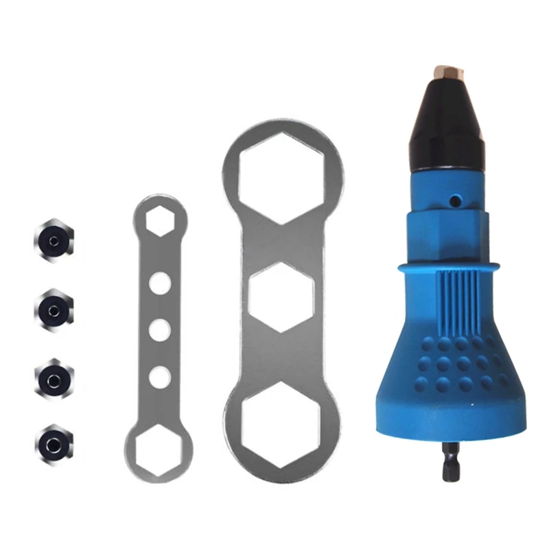 

Electric Rivet Nut Machine Riveting Tool Cordless Riveting Drill Adaptor Insert Nut Tool Riveting Drill Adapter 2.4Mm-4.8Mm