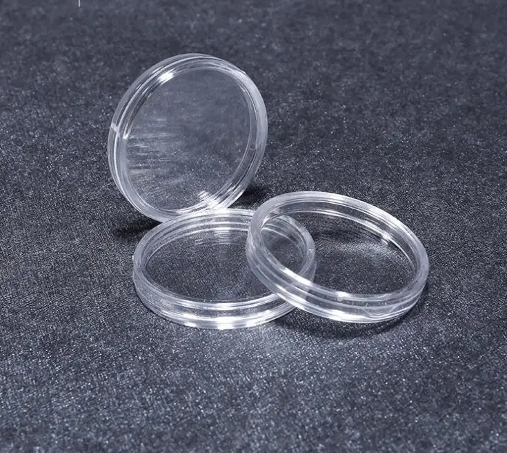 Small Round Coin Collection Boxes 65MM Commemorative Coin Protection Boxes Round Display Capsules Collection Gifts