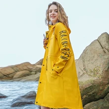 Желтый дождевик водонепроницаемое длинное пальто женский комбинезон плащ открытый непроницаемый Lluvia Дождевик Пончо взрослый плащ пальто AYY32