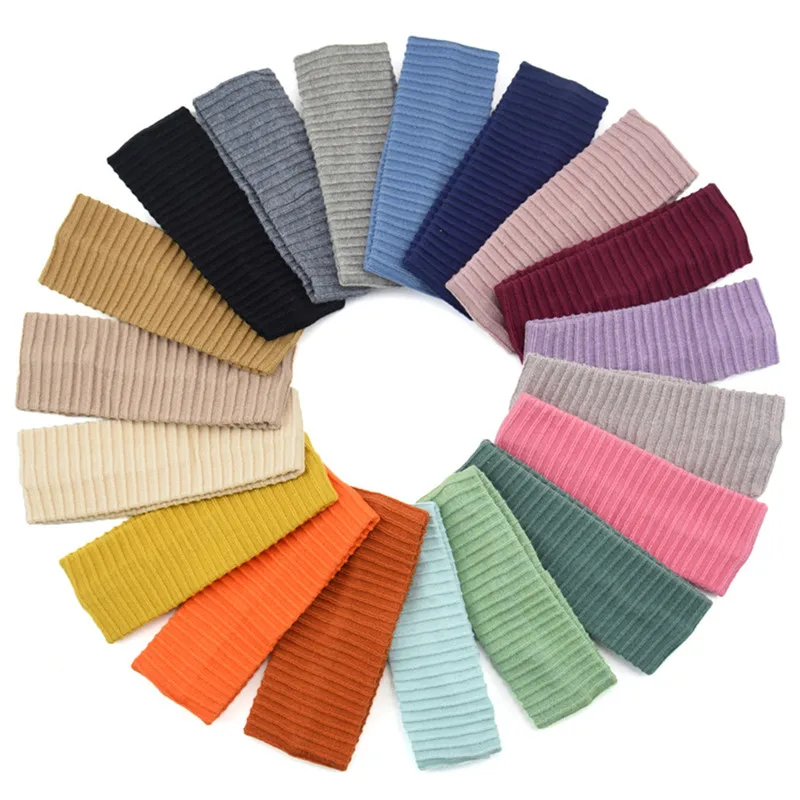 New Cashmere Cross Wide Headbands Winter Ear Warmer Soft Elastic Headwrap Turban for Women Solid Bandana Scarf Hair Accessories hair clips for women