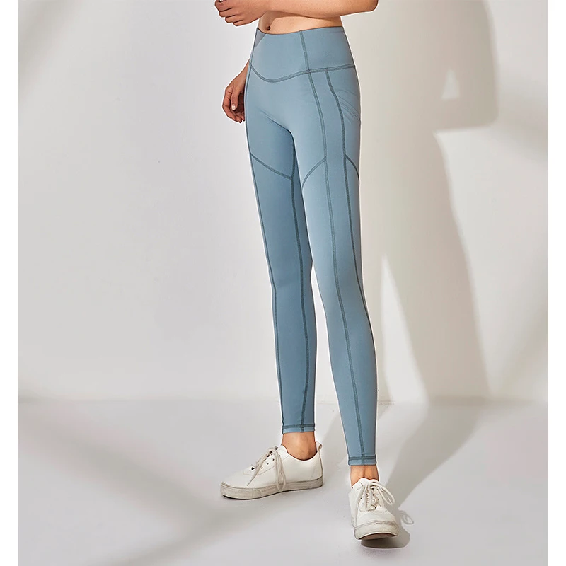 

High Sports Pants Yoga Elastic Tights Slim Women Fitness Yoga Pants with Packet Quick Drying Gym Push Up Training Leggings