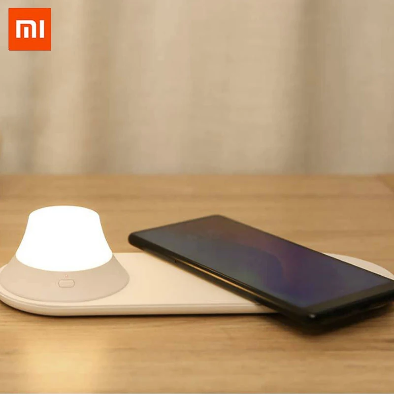 Оригинальное Беспроводное зарядное устройство Mijia Yeelight со светодиодной