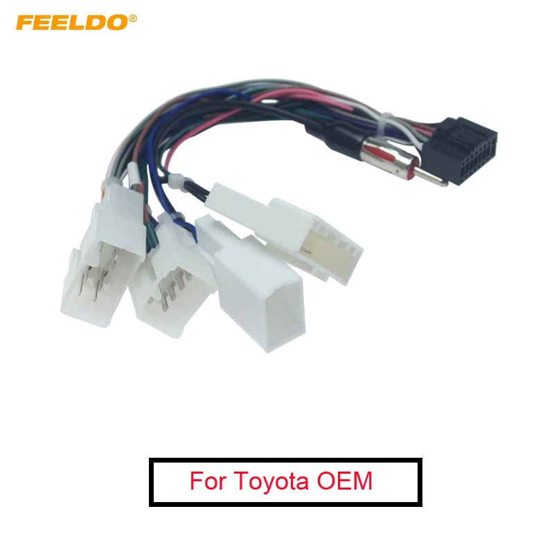 FEELDO 1 шт. 16P автомобильный головное устройство адаптер проводов для Toyota OEM