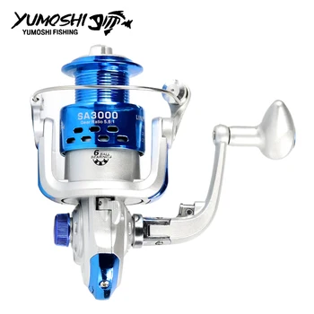 

yomoshi SA1000-7000 Series Spinning Carbon Fiber Drag Fishing Reel 6BB Spinning Plastic with Metal Rocker Arm