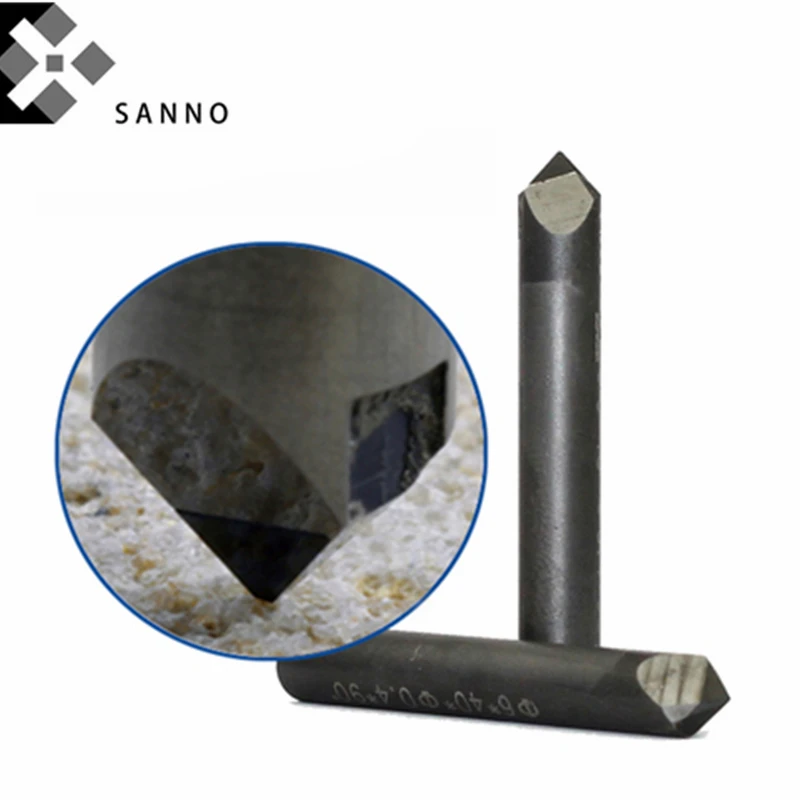 Marble Engraving Bit Pcd Diamond Stone Granite V Shape Cnc Carving Tool