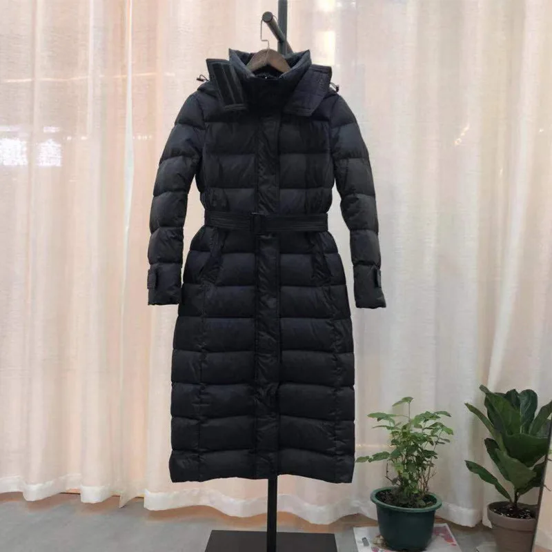 

2019 New Style Thick Extended Knee Version down Jacket Women's Slim Fit WOMEN'S Coat Winter