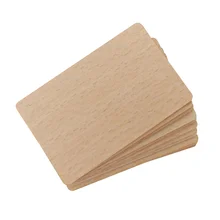

New Products 10 Pieces Of Wood NFC Ntag213 Ntag216 RFID Beech Blank Business Card DIY Crafts Laser Engraving New Materials