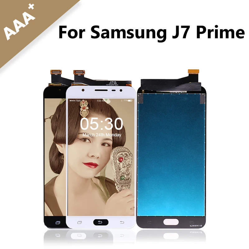 10 шт./партия для samsung для Galaxy J7 Prime lcd G610 G610F G6100 дисплей с сенсорным экраном в сборе два отверстия DHL EMS