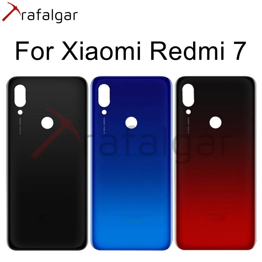 Задняя крышка батарейного отсека для Xiaomi Redmi 7 корпус заднего с рамкой объектива