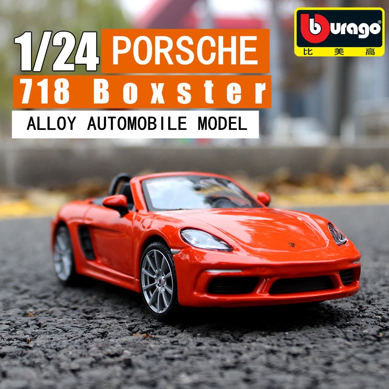 Bburago 1:24 Porsche BOXSTER моделирование сплава Модель автомобиля ремесла украшения Коллекция игрушек инструменты подарок - Цвет: Porsche 718