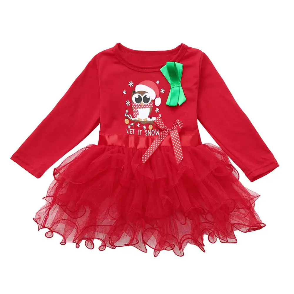 Платье для маленьких девочек; милое рождественское платье-пачка принцессы с длинными рукавами для маленьких девочек; детская одежда