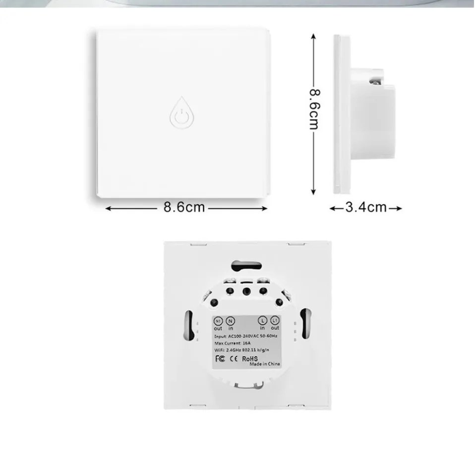 AVATTO Wifi переключатель бойлера умный водонагреватель переключатель Tuya умный таймер жизни Голосовое управление ЕС/США сенсорная панель с alexa Google home