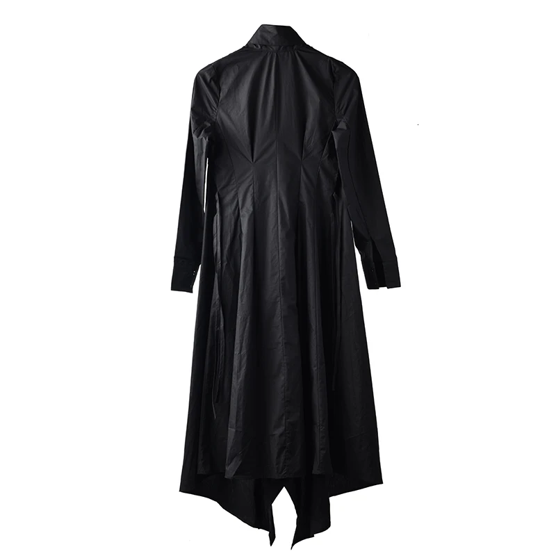New Fashion Style Black Bandage Asymmetrical Shirt Dress Fashion Nova Clothing