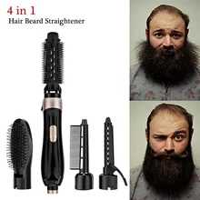 4 в 1 для мужчин выпрямитель для бороды Утюги многофункциональный мужской плоский утюжок для быстрого завивки волос выпрямитель для волос расческа для волос стиль