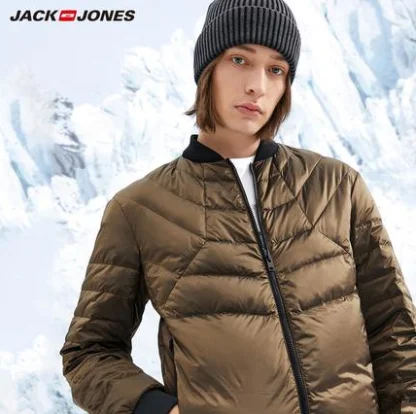 Мужской пуховик JackJones Мужская зимняя бейсбольная куртка с тепловым воротником C | 218412510 - Цвет: 02