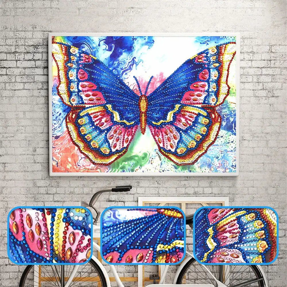 

Sashiko Diamond Embroidery Spring Animal Special Shaped 5d Diamond Painting Rhinestone Drill DIY Butterfly Crystal Painting