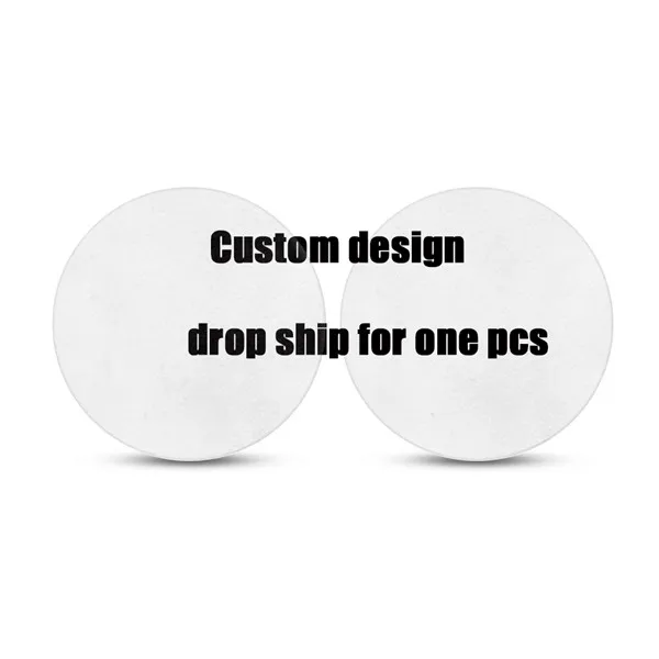 INSTANTARTS Day of the Dead Sugar Skull Prints Set of 2 Drink Cup Mat for Car Anit-dirt Car Cup Holder Coasters Drink Cup Mat Custom D2