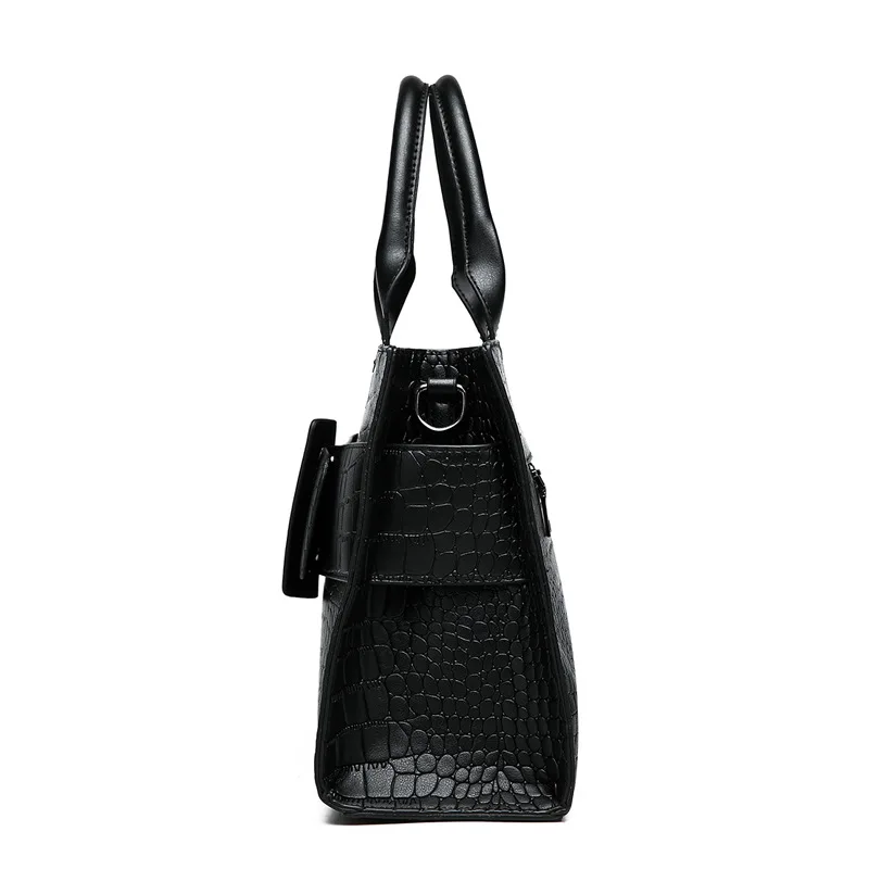 

Crocodile Pattern WOMEN'S Bag 2018 New Style Fashion Simple Fashion Women's Handbag Western Style Shoulder Women's Large Bag