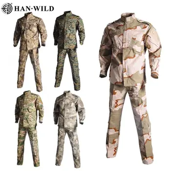 

12 Color Men Army Military Uniform Tactical Suit ACU Forces Combat Shirt Coat Pant Set Camouflage Militar Soldier Clothes 2020