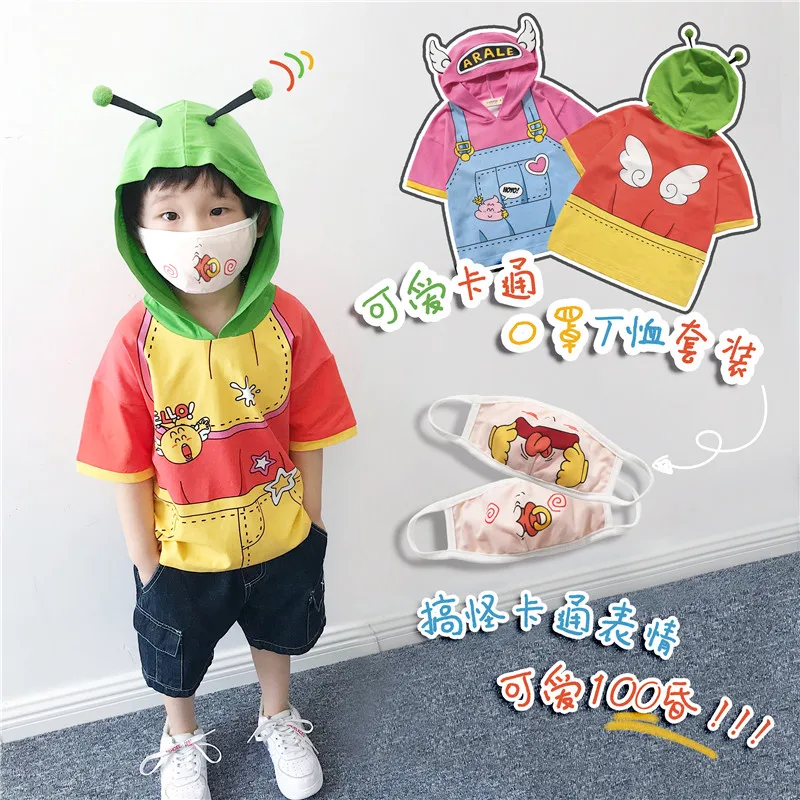 Детская одежда Tonytaobaby летняя футболка с коротким рукавом героями мультфильмов