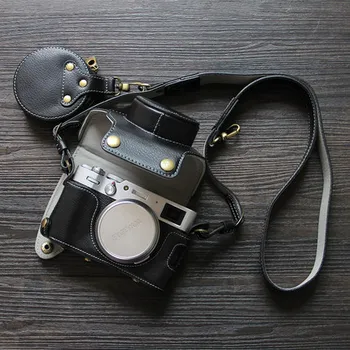 

Luxury Digital Camera PU cowhide Case Genuine leatherBag box For Fujifilm Fuji x100v X-100V Protective sleeve Cover