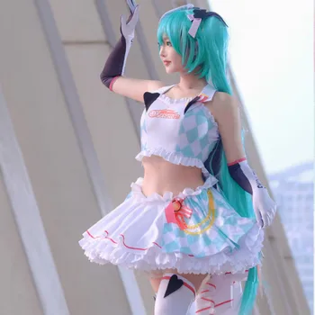 

New Vocaloid V Girl Racing Miku Hatsune Miku Racing Dress Suits Racing Cosplay Costume Women Dress Anime Halloween For Women