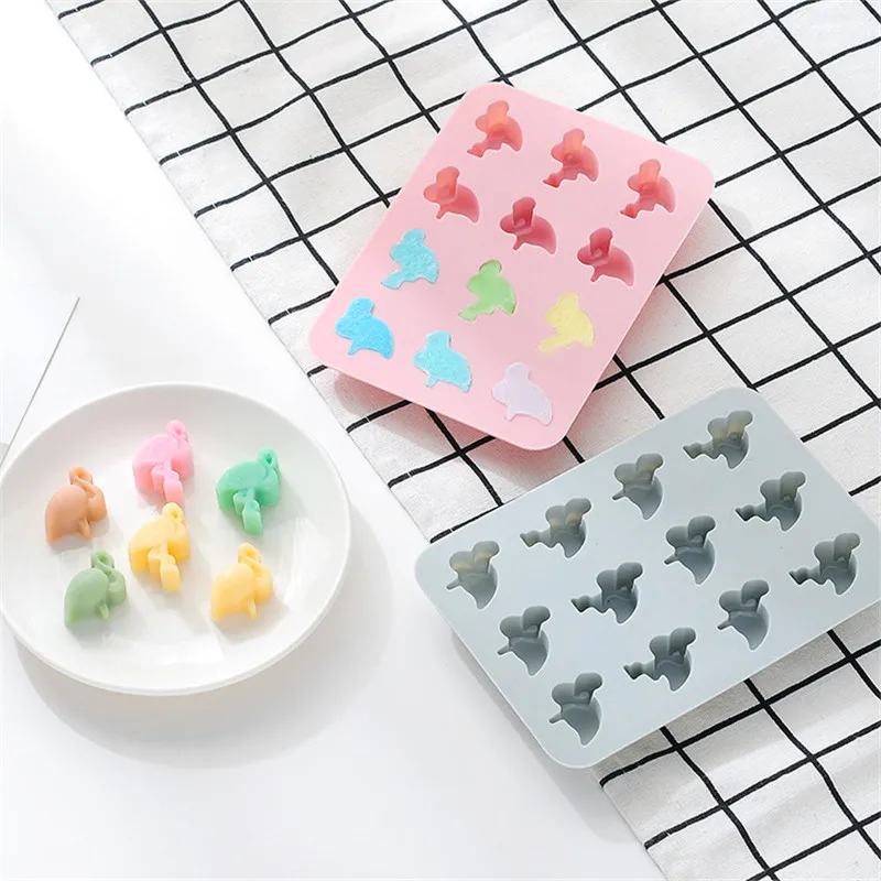

Hot Selling Flamingo Silicone Ice Mould Eating Ice Mould DIY Chocolate Mould 12 Holes Flame Bird Mould