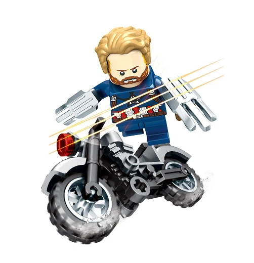 Капитан Америка Бэтмен ниндзя мотоцикл строительный блок кирпичи игрушки ниндзя для детей Подарки Кай Джей Зейн Коул Ллойд Аквамен торнадо